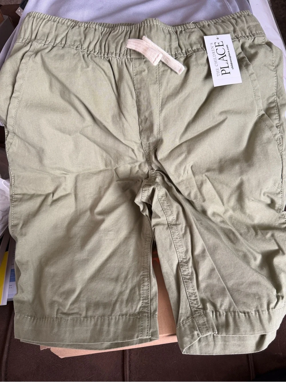 The Children's Place Olive Green Pull-On Cargo Shorts size 8 Large Boys